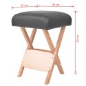 VidaXL Składany stołek do masażu, grubość siedziska 12 cm, czarny