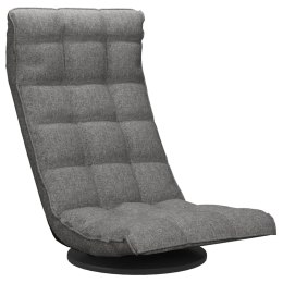 VidaXL Obrotowe krzesło podłogowe, jasnoszare, obite tkaniną