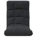 VidaXL Składane krzesło podłogowe, czarne, obite tkaniną