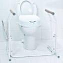 RIDDER Ruchoma podpórka toaletowa, biała, 150 kg A0110101