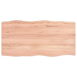 VidaXL Blat, jasnobrązowy 80x40x(2-6) cm drewno z naturalną krawędzią