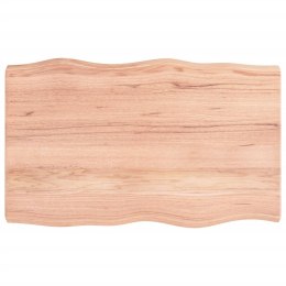 VidaXL Blat, jasnobrązowy 80x50x(2-6) cm drewno z naturalną krawędzią