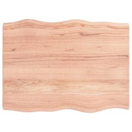 VidaXL Blat, jasnobrązowy 80x60x(2-4) cm drewno z naturalną krawędzią