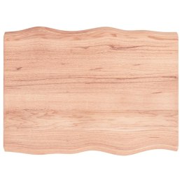 VidaXL Blat, jasnobrązowy 80x60x(2-6) cm drewno z naturalną krawędzią