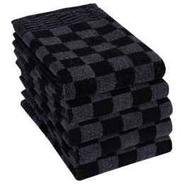 VidaXL Zestaw 50 ręczników, czarno-szary, bawełna