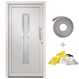 VidaXL Drzwi wejściowe zewnętrzne, białe, 108 x 208 cm