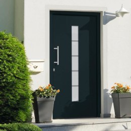 VidaXL Drzwi zewnętrzne, aluminium i PVC, antracytowe, 100x200 cm