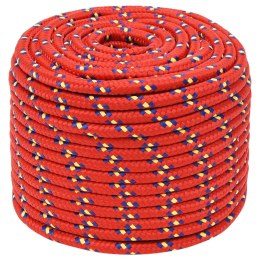 VidaXL Linka żeglarska, czerwona, 12 mm, 100 m, polipropylen