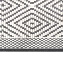 VidaXL Dywan zewnętrzny, szaro-biały, 100x200 cm, dwustronny