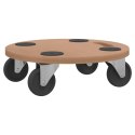 VidaXL Wózki platformowe, 2 szt., okrągłe, materiał drewnopochodny