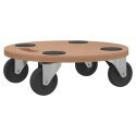 VidaXL Wózki platformowe, 2 szt., okrągłe, materiał drewnopochodny
