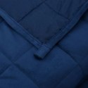 VidaXL Koc obciążeniowy, niebieski, 138x200 cm, 6 kg, tkanina