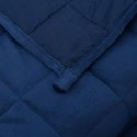 VidaXL Koc obciążeniowy, niebieski, 155x220 cm, 11 kg, tkanina