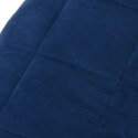 VidaXL Koc obciążeniowy, niebieski, 220x240 cm, 15 kg, tkanina