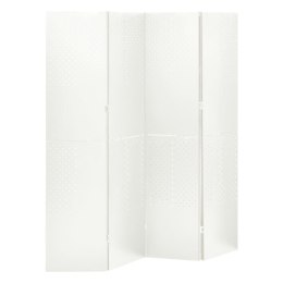 VidaXL Parawan 4-panelowy, biały, 160 x 180 cm, stalowy