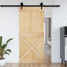 VidaXL Drzwi NARVIK, 100x210 cm, lite drewno sosnowe
