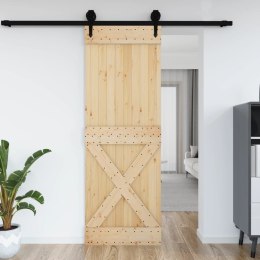 VidaXL Drzwi NARVIK, 80x210 cm, lite drewno sosnowe