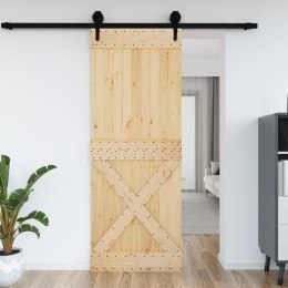 VidaXL Drzwi NARVIK, 85x210 cm, lite drewno sosnowe