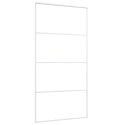 VidaXL Drzwi przesuwne, szkło ESG i aluminium, 102,5x205 cm, białe