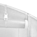 VidaXL Szklarnia ze stalową ramą, biała, 12 m² 6x2x2 m