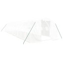 VidaXL Szklarnia ze stalową ramą, biała, 36 m², 12x3x2 m