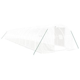VidaXL Szklarnia ze stalową ramą, biała, 48 m², 16x3x2 m