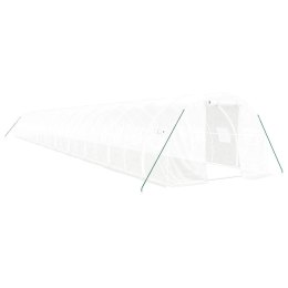 VidaXL Szklarnia ze stalową ramą, biała, 66 m², 22x3x2 m