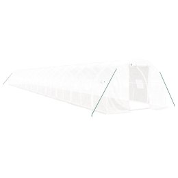 VidaXL Szklarnia ze stalową ramą, biała, 72 m², 24x3x2 m