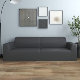 VidaXL Elastyczny pokrowiec na sofę 3-osobową, antracyt, dżersejowy