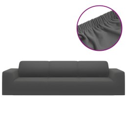 VidaXL Elastyczny pokrowiec na sofę 4-osobową, antracyt, dżersejowy