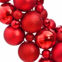 VidaXL Wieniec świąteczny, czerwony, 45 cm, polistyren