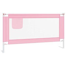 VidaXL Barierka do łóżeczka dziecięcego, różowa, 150x25 cm, tkanina