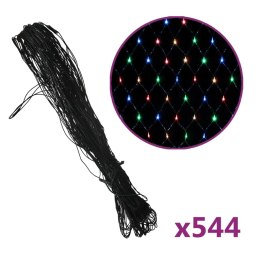 VidaXL Siatka z lampek LED, kolorowa, 4x4 m, 544 LED