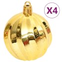 VidaXL 108-cz. zestaw ozdób świątecznych, złoto i czerwień