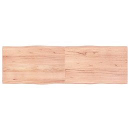 VidaXL Blat, jasnobrązowy 160x50x(2-4)cm drewno z naturalną krawędzią