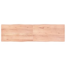 VidaXL Blat, jasnobrązowy 180x50x(2-4)cm drewno z naturalną krawędzią