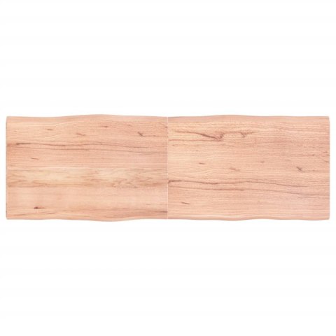 VidaXL Blat, jasnobrązowy 180x60x(2-4)cm drewno z naturalną krawędzią
