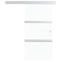 VidaXL Drzwi przesuwne, ograniczniki, szkło ESG i aluminium, 76x205 cm