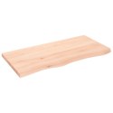 VidaXL Blat stołu, 100x50x(2-4) cm, surowe lite drewno dębowe