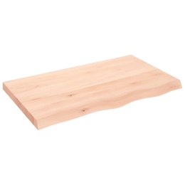 VidaXL Blat stołu, 100x60x(2-6) cm, surowe lite drewno dębowe