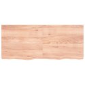VidaXL Blat do stołu, jasnobrązowy, 140x60x(2-4)cm, lite drewno dębowe