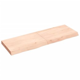 VidaXL Blat stołu, 120x40x(2-6) cm, surowe lite drewno dębowe