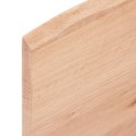 VidaXL Blat do stołu, jasnobrązowy, 80x50x2 cm, lite drewno dębowe