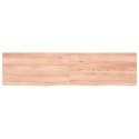 VidaXL Blat do stołu, jasnobrązowy, 160x40x(2-4)cm, lite drewno dębowe