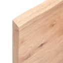 VidaXL Blat do stołu, jasnobrązowy, 160x50x(2-4)cm, lite drewno dębowe