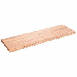 VidaXL Blat do stołu, jasnobrązowy, 160x50x(2-6)cm, lite drewno dębowe