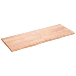 VidaXL Blat do stołu, jasnobrązowy, 160x60x(2-4)cm, lite drewno dębowe