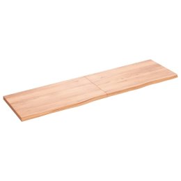 VidaXL Blat do stołu, jasnobrązowy, 180x50x(2-4)cm, lite drewno dębowe