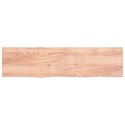 VidaXL Blat do stołu, jasnobrązowy, 200x50x(2-4)cm, lite drewno dębowe