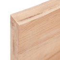 VidaXL Blat do stołu, jasnobrązowy, 80x50x(2-6)cm, lite drewno dębowe